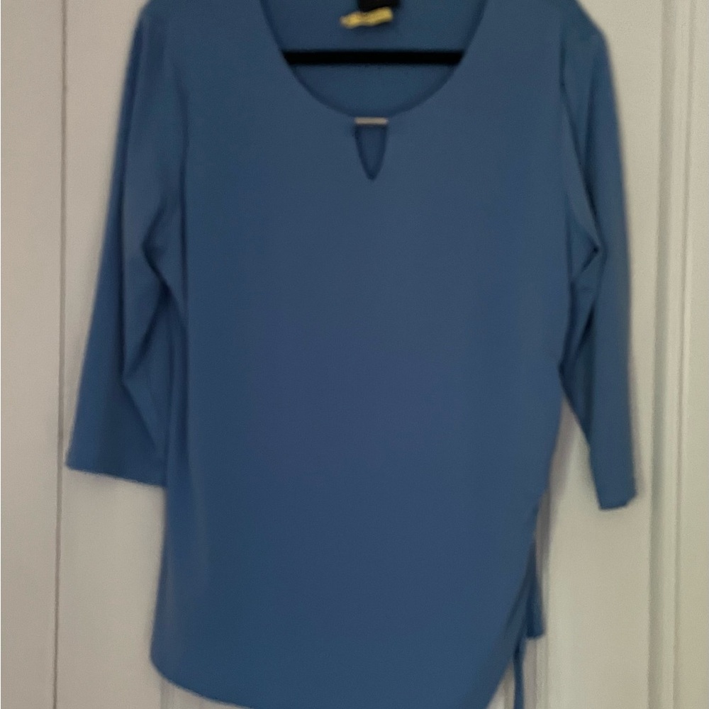 JM Collection Women's Blue Blouse